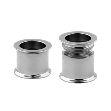 High Polishment Titanium Internally Threaded Double Flared Ear Gauges Tunnel Piercing